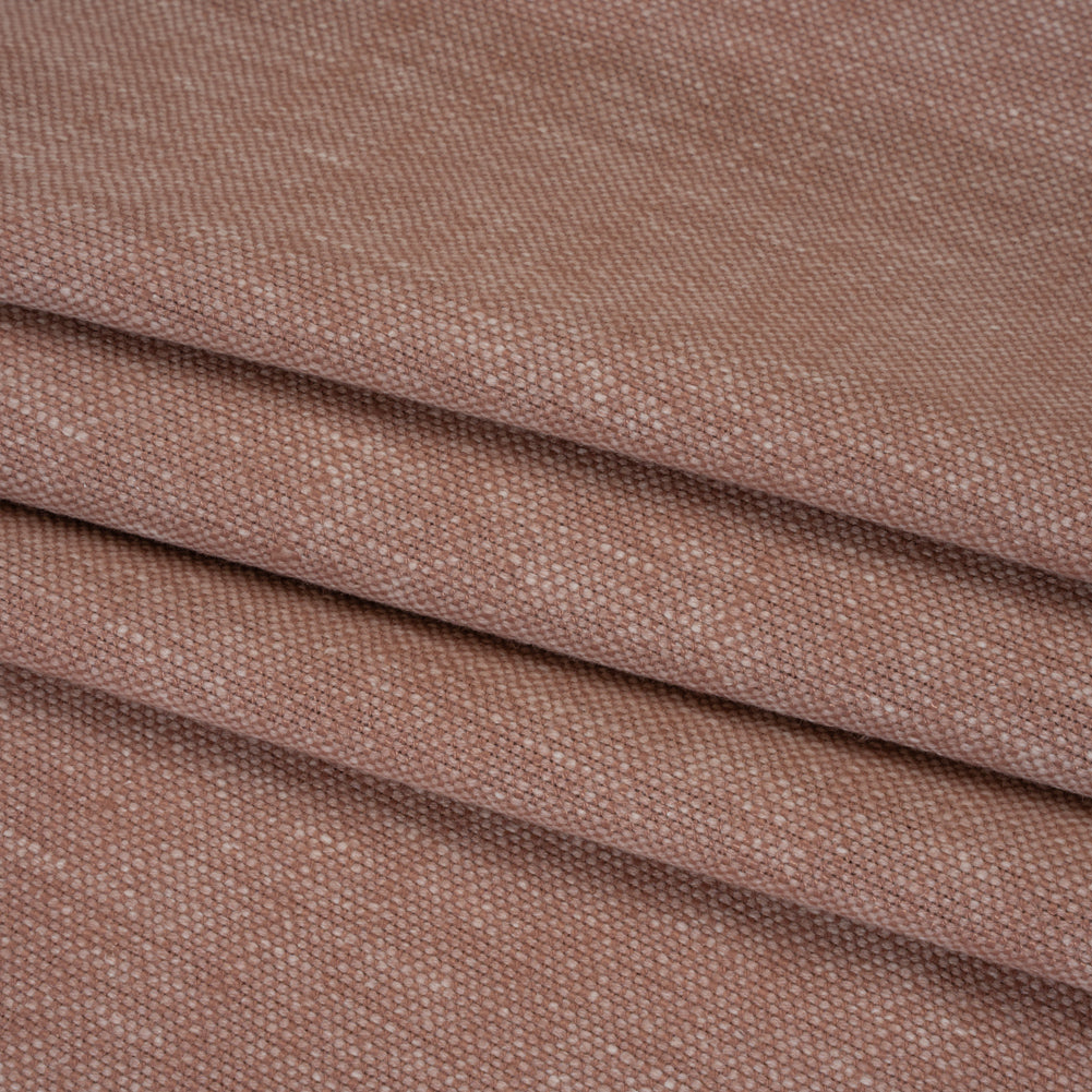 Linen Look Recycled Polyester and Cotton Woven - Blush - British Imported - Folded Linen Look Recycled Polyester and Cotton Woven - Blush - British Imported - Folded