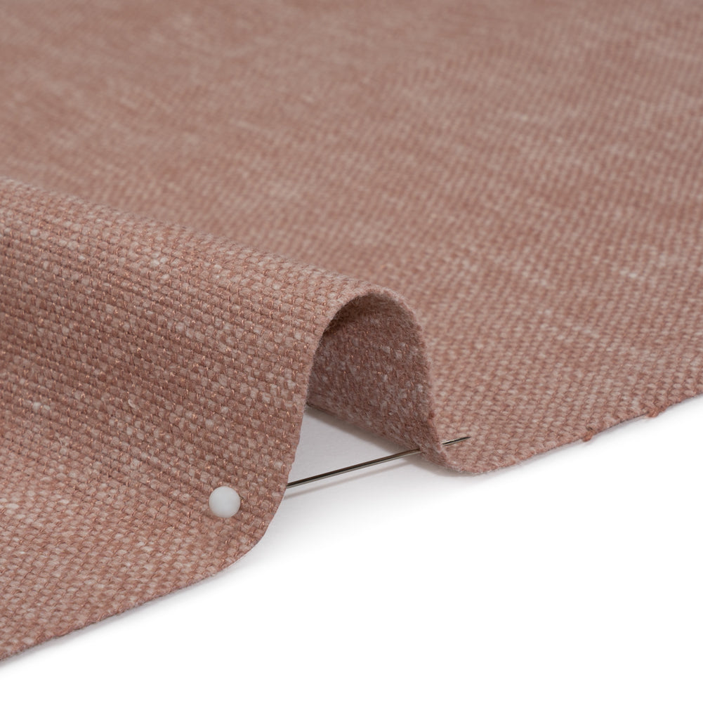 Linen Look Recycled Polyester and Cotton Woven - Blush - British Imported - Detail Linen Look Recycled Polyester and Cotton Woven - Blush - British Imported - Detail