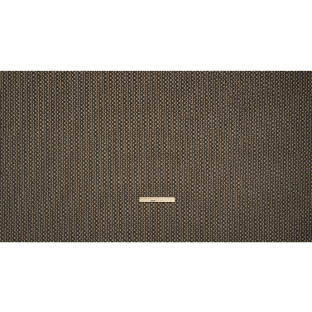 Honeycomb Stripes Recycled Polyester and Cotton Drapery Jacquard - Noir - British Imported Full Honeycomb Stripes Recycled Polyester and Cotton Drapery Jacquard - Noir - British Imported Full