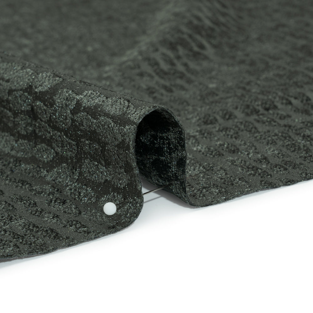 Rows of Spots Recycled Polyester Chenille Drapery Jacquard - Marine - British Imported Detail Rows of Spots Recycled Polyester Chenille Drapery Jacquard - Marine - British Imported Detail