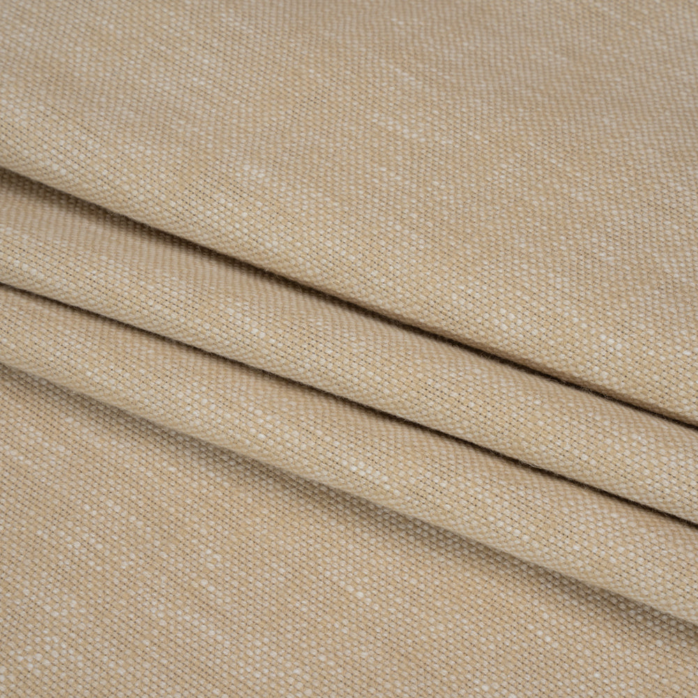Linen Look Recycled Polyester and Cotton Woven - Flax - British Imported Folded Linen Look Recycled Polyester and Cotton Woven - Flax - British Imported Folded