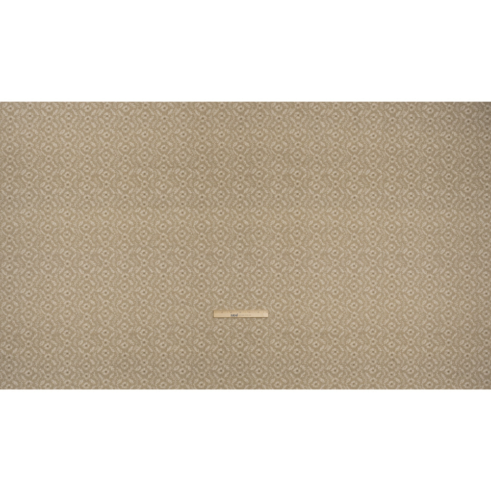 Brushed Cotton and Linen Canvas - Sand Flowers and Leaves - Flowers and Leaves British Imported Full Brushed Cotton and Linen Canvas - Sand Flowers and Leaves - Flowers and Leaves British Imported Full