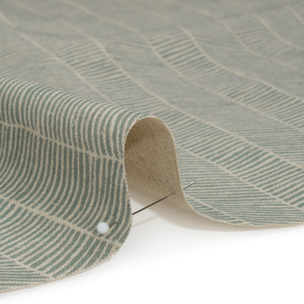 Brushed Cotton and Linen Canvas - Seasalt Painterly Herringbone - British Imported Detail Brushed Cotton and Linen Canvas - Seasalt Painterly Herringbone - British Imported Detail