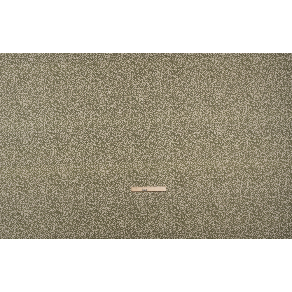Brushed Cotton and Linen Canvas - Oregano Little Vines - British Imported Full Brushed Cotton and Linen Canvas - Oregano Little Vines - British Imported Full