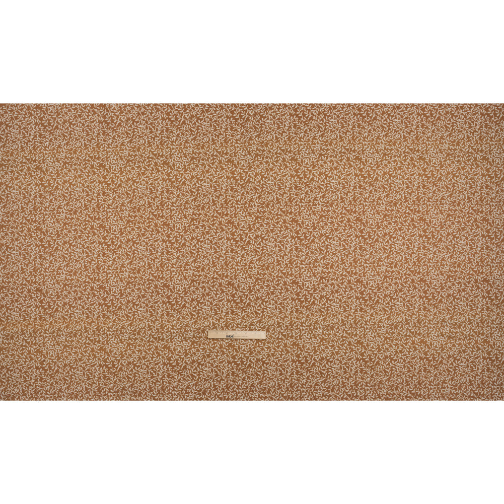 Brushed Cotton and Linen Canvas - Spice Little Vines - British Imported Full Brushed Cotton and Linen Canvas - Spice Little Vines - British Imported Full