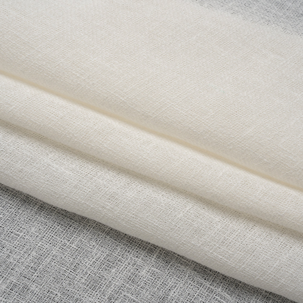 Slubbed Gauzy Drapery Sheer Fabric 118" - Ivory - British Imported Folded Slubbed Gauzy Drapery Sheer Fabric 118" - Ivory - British Imported Folded