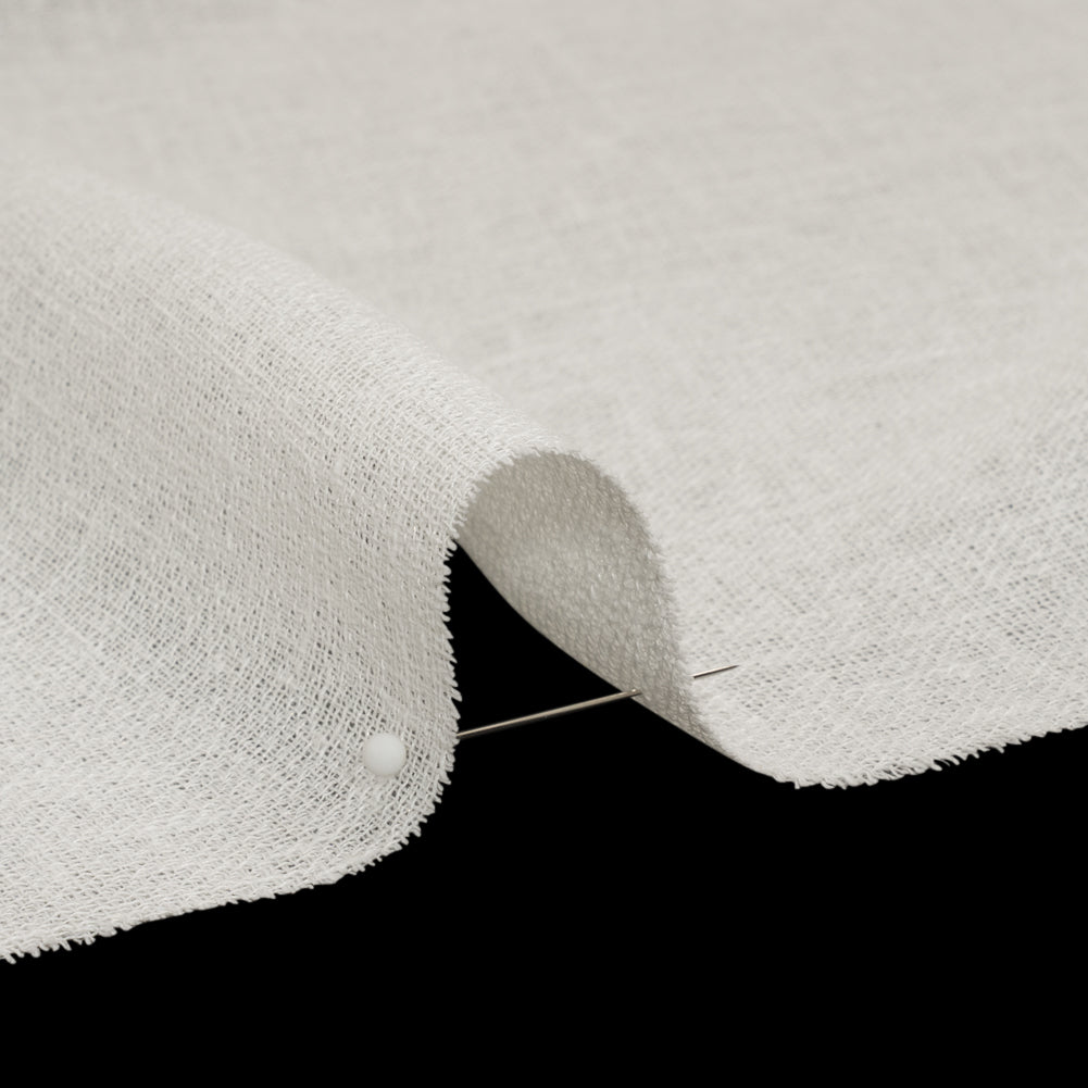 Slubbed Gauzy Drapery Sheer Fabric 118" - Ivory - British Imported Detail Slubbed Gauzy Drapery Sheer Fabric 118" - Ivory - British Imported Detail