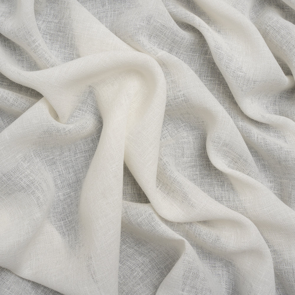 Slubbed Gauzy Drapery Sheer Fabric 118" - Ivory - British Imported Slubbed Gauzy Drapery Sheer Fabric 118" - Ivory - British Imported