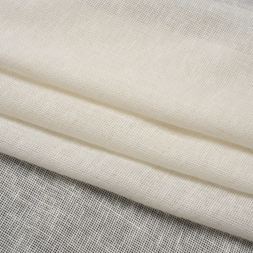 Slubbed Open Weave Drapery Sheer Fabric 118" - Ivory - British Imported Folded Slubbed Open Weave Drapery Sheer Fabric 118" - Ivory - British Imported Folded