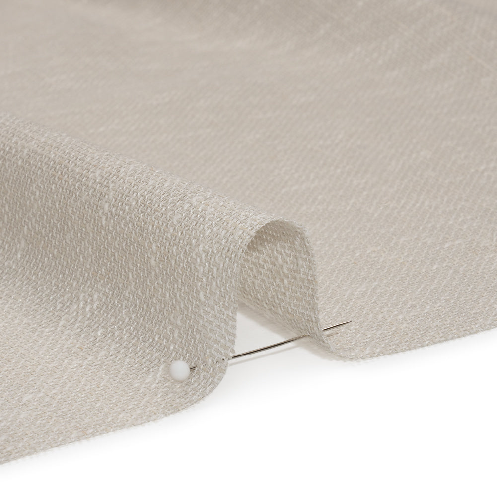 Slubbed Open Weave Drapery Sheer Fabric 118" - Putty - British Imported Detail Slubbed Open Weave Drapery Sheer Fabric 118" - Putty - British Imported Detail
