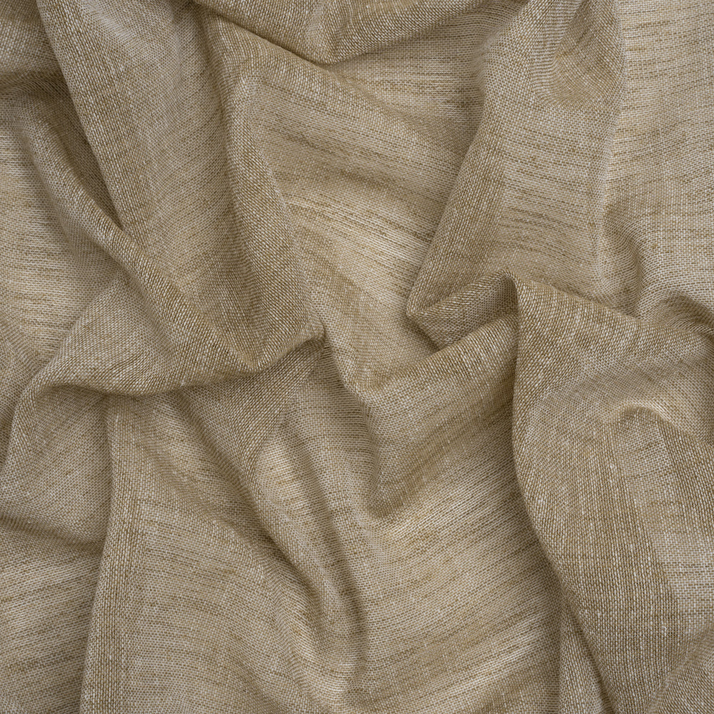 Linen Look Recycled Polyester Drapery Sheers Woven 118" - Olive - British Imported Linen Look Recycled Polyester Drapery Sheers Woven 118" - Olive - British Imported