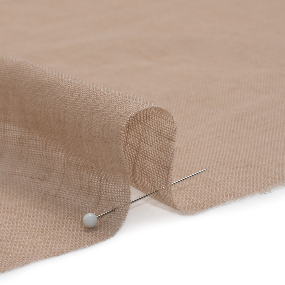 Gauzy Linen Blend Drapery Sheers Woven 118" - Quartz - British Imported Detail Gauzy Linen Blend Drapery Sheers Woven 118" - Quartz - British Imported Detail