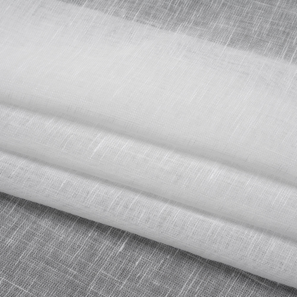 Crisp Linen Blend Drapery Sheers 122" - Chalk - British Imported Folded Crisp Linen Blend Drapery Sheers 122" - Chalk - British Imported Folded