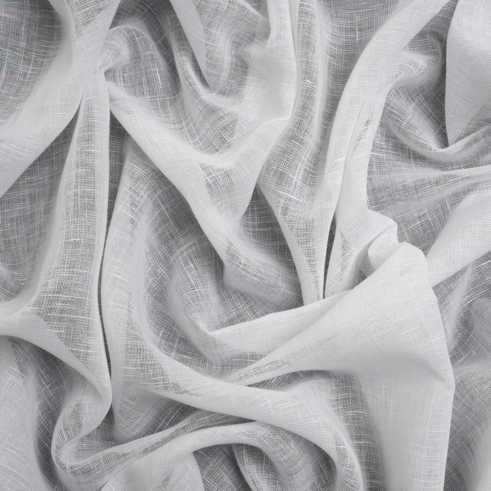 Crisp Linen Blend Drapery Sheers 122" - Chalk - British Imported Crisp Linen Blend Drapery Sheers 122" - Chalk - British Imported