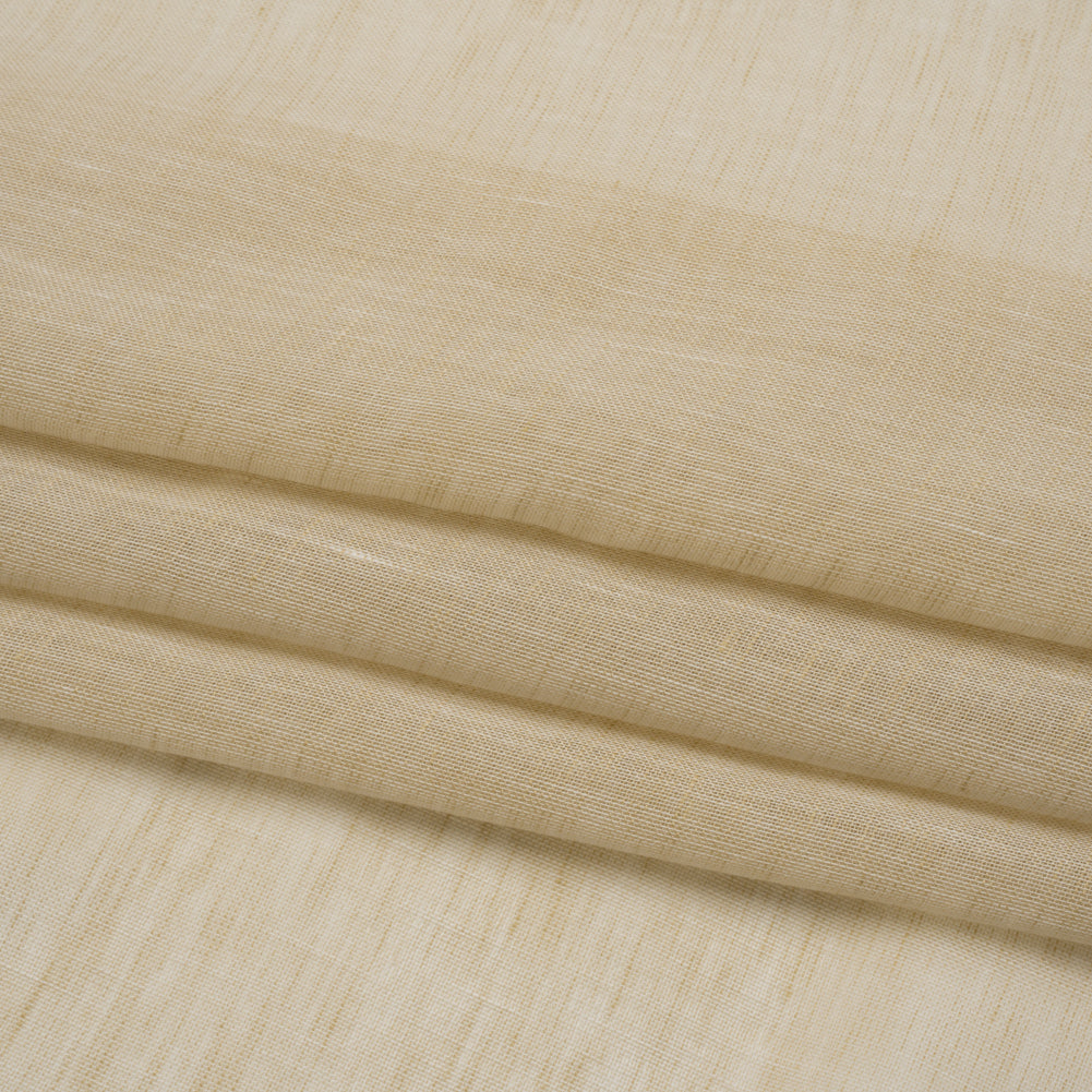 Crisp Linen Blend Drapery Sheers 122" - Sand - British Imported Folded Crisp Linen Blend Drapery Sheers 122" - Sand - British Imported Folded
