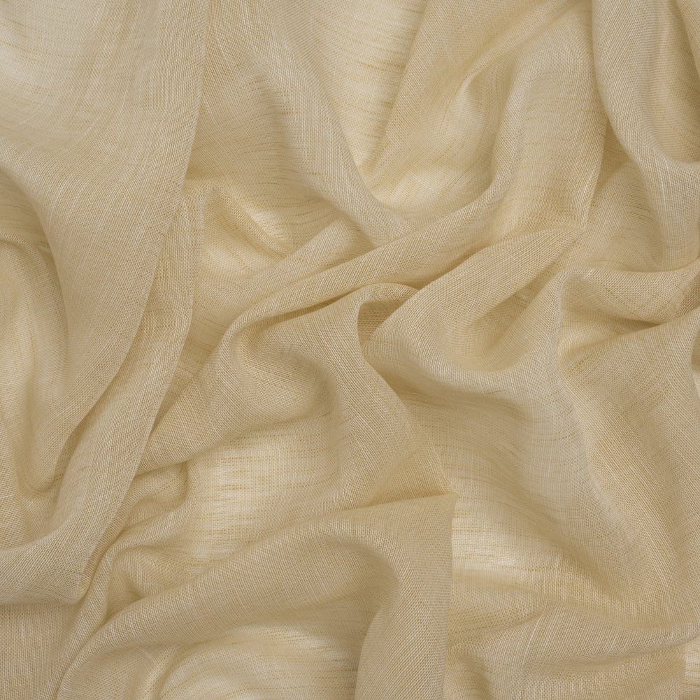 Crisp Linen Blend Drapery Sheers 122" - Sand - British Imported Crisp Linen Blend Drapery Sheers 122" - Sand - British Imported