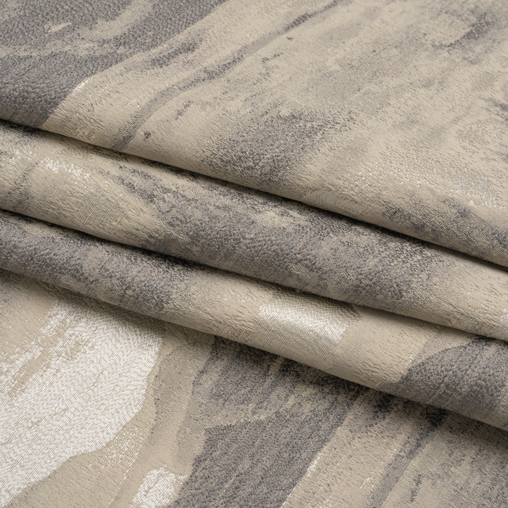 Recycled Polyester Drapery Jacquard - Slate Hazy Landscapes - British Imported Folded Recycled Polyester Drapery Jacquard - Slate Hazy Landscapes - British Imported Folded