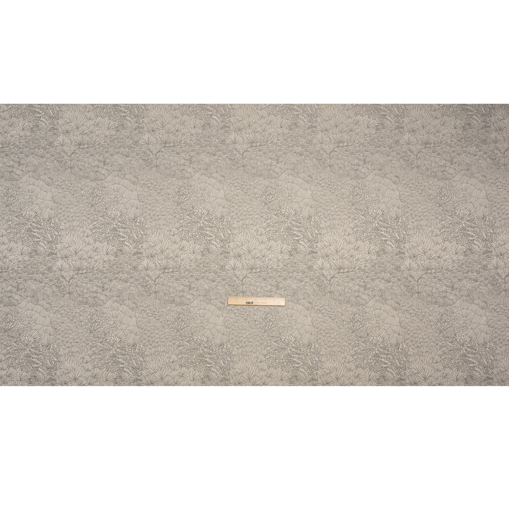 Recycled Polyester Jacquard - Slate Lush Garden - British Imported Full Recycled Polyester Jacquard - Slate Lush Garden - British Imported Full
