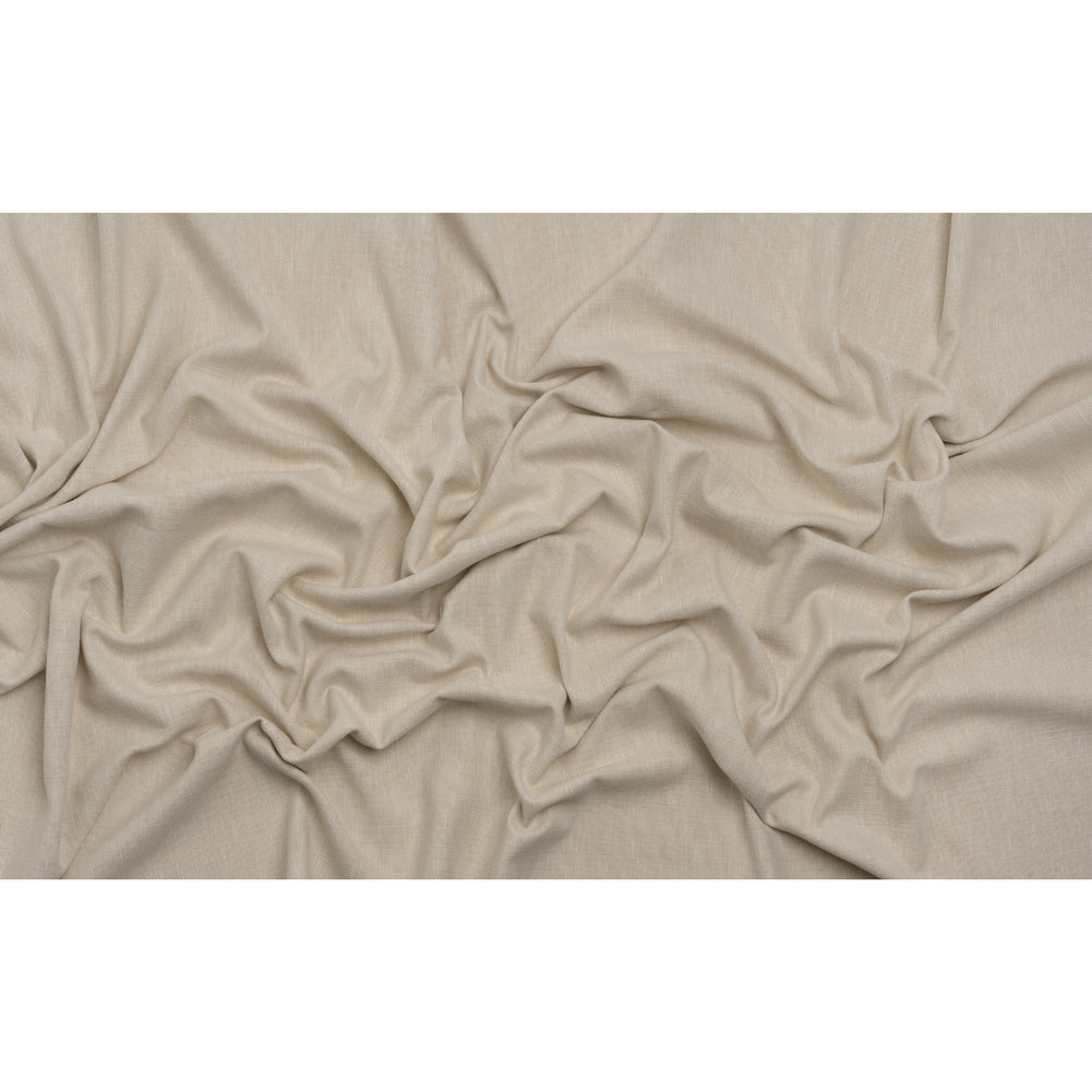 Linen Look Recycled Polyester and Cotton Woven - Oyster - British Imported - Full Linen Look Recycled Polyester and Cotton Woven - Oyster - British Imported - Full