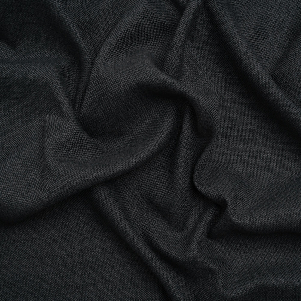 Linen Look Recycled Polyester and Cotton Woven - Raven - British Imported Linen Look Recycled Polyester and Cotton Woven - Raven - British Imported