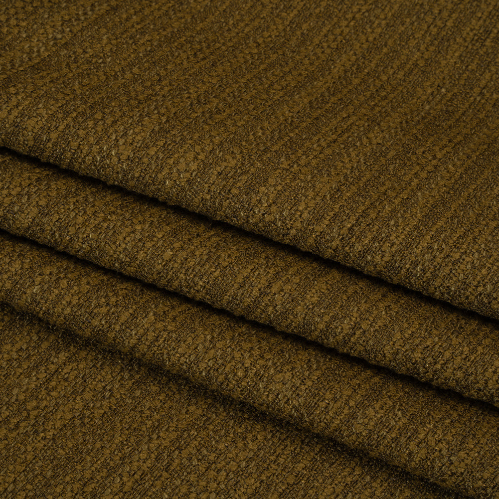 Textured Recycled Polyester Woven - Caper Boucle Stripes - British Imported - Folded Textured Recycled Polyester Woven - Caper Boucle Stripes - British Imported - Folded