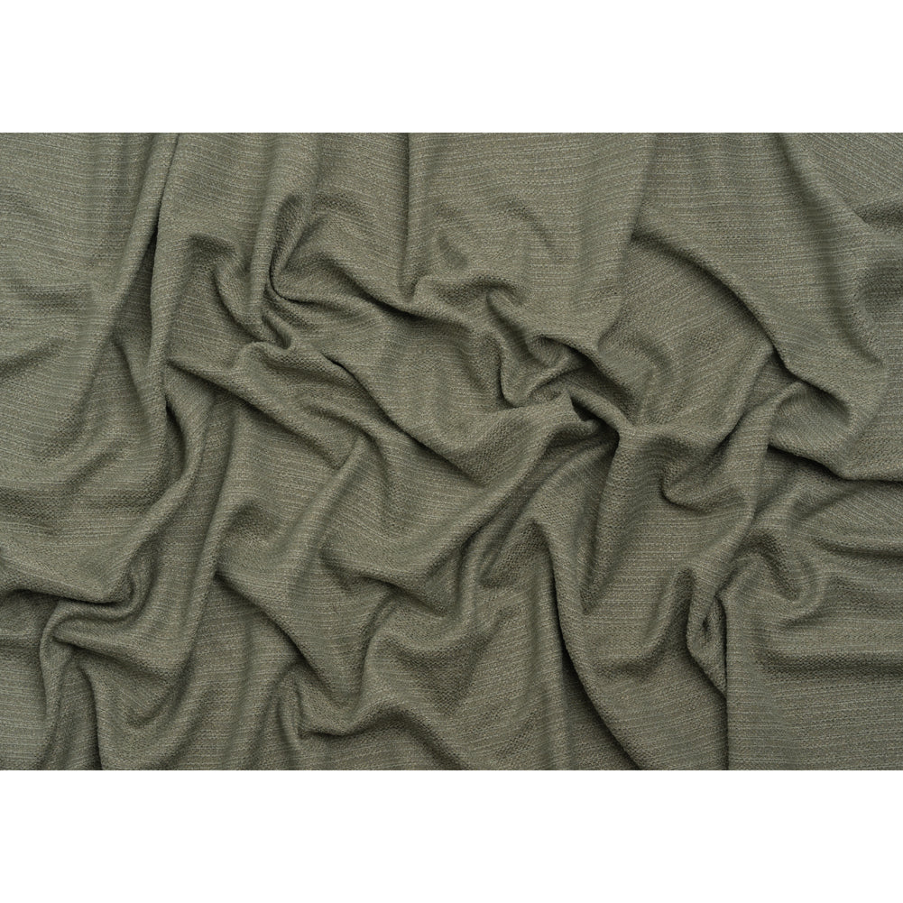 Textured Recycled Polyester Woven - Eucalyptus Boucle Stripes - British Imported - Full Textured Recycled Polyester Woven - Eucalyptus Boucle Stripes - British Imported - Full