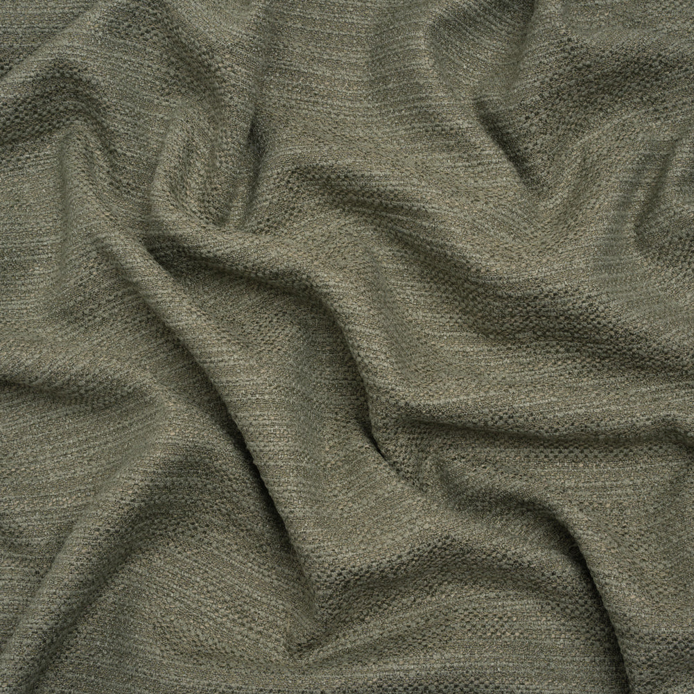 Textured Recycled Polyester Woven - Eucalyptus Boucle Stripes - British Imported Textured Recycled Polyester Woven - Eucalyptus Boucle Stripes - British Imported