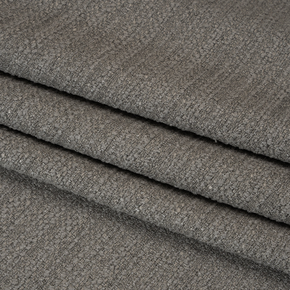 Textured Recycled Polyester Woven - Granite Boucle Stripes - British Imported - Folded Textured Recycled Polyester Woven - Granite Boucle Stripes - British Imported - Folded