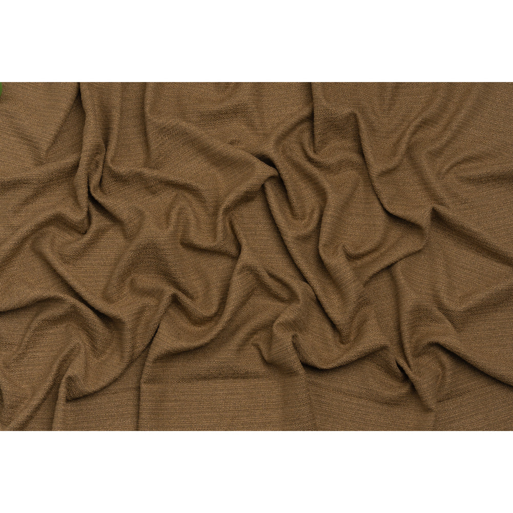 Textured Recycled Polyester Woven - Pecan Boucle Stripes - British Imported - Full Textured Recycled Polyester Woven - Pecan Boucle Stripes - British Imported - Full