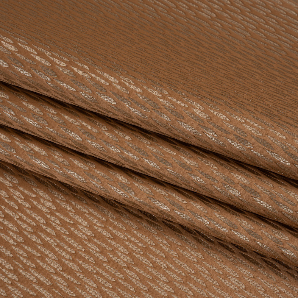 Luminous Drapery Jacquard - Rust Raindrops - British Imported - Folded Luminous Drapery Jacquard - Rust Raindrops - British Imported - Folded