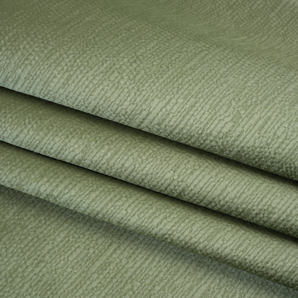 Luminous Textural Recycled Polyester Woven - Sage - British Imported - Folded Luminous Textural Recycled Polyester Woven - Sage - British Imported - Folded