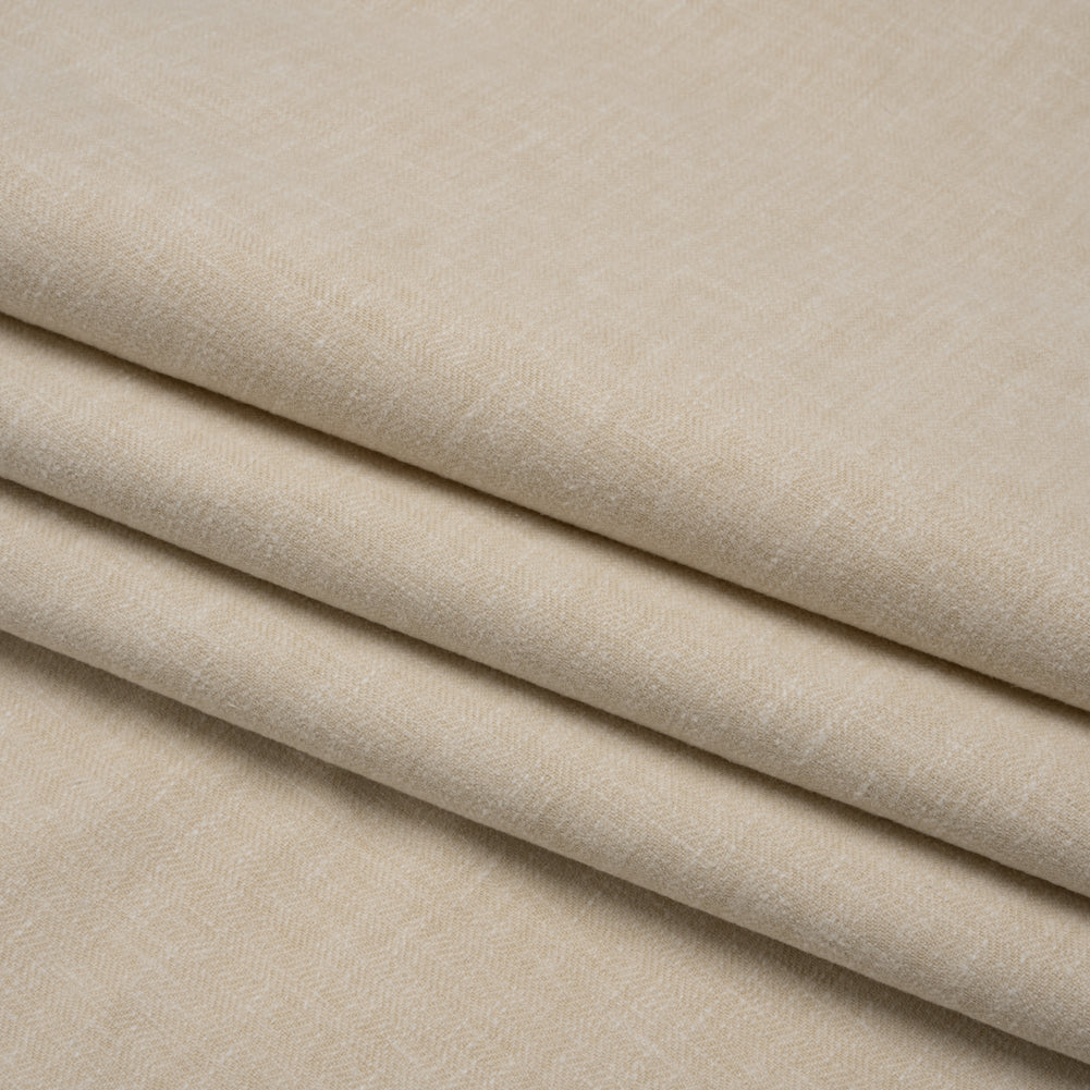 Recycled Polyester Drapery Woven - Sand - British Imported - Folded Recycled Polyester Drapery Woven - Sand - British Imported - Folded