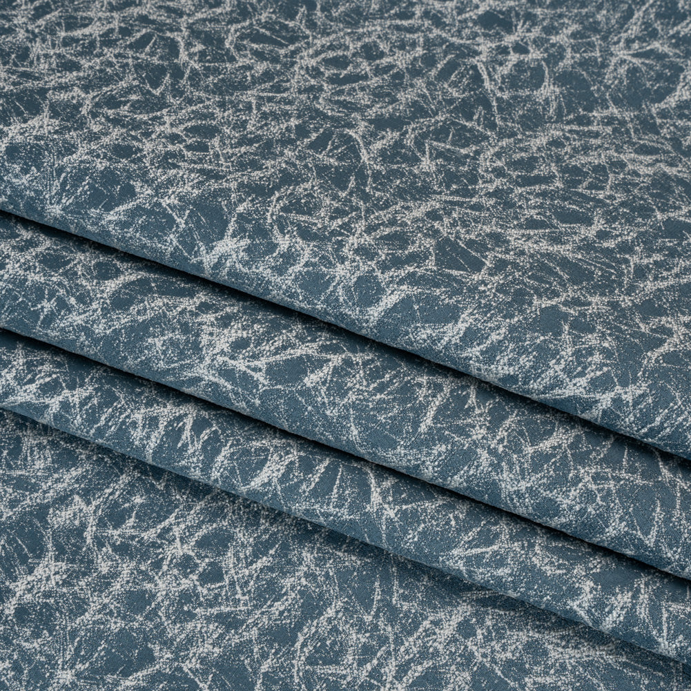 Satin-Faced Jacquard - Danube Cracked - British Imported) - Folded Satin-Faced Jacquard - Danube Cracked - British Imported) - Folded
