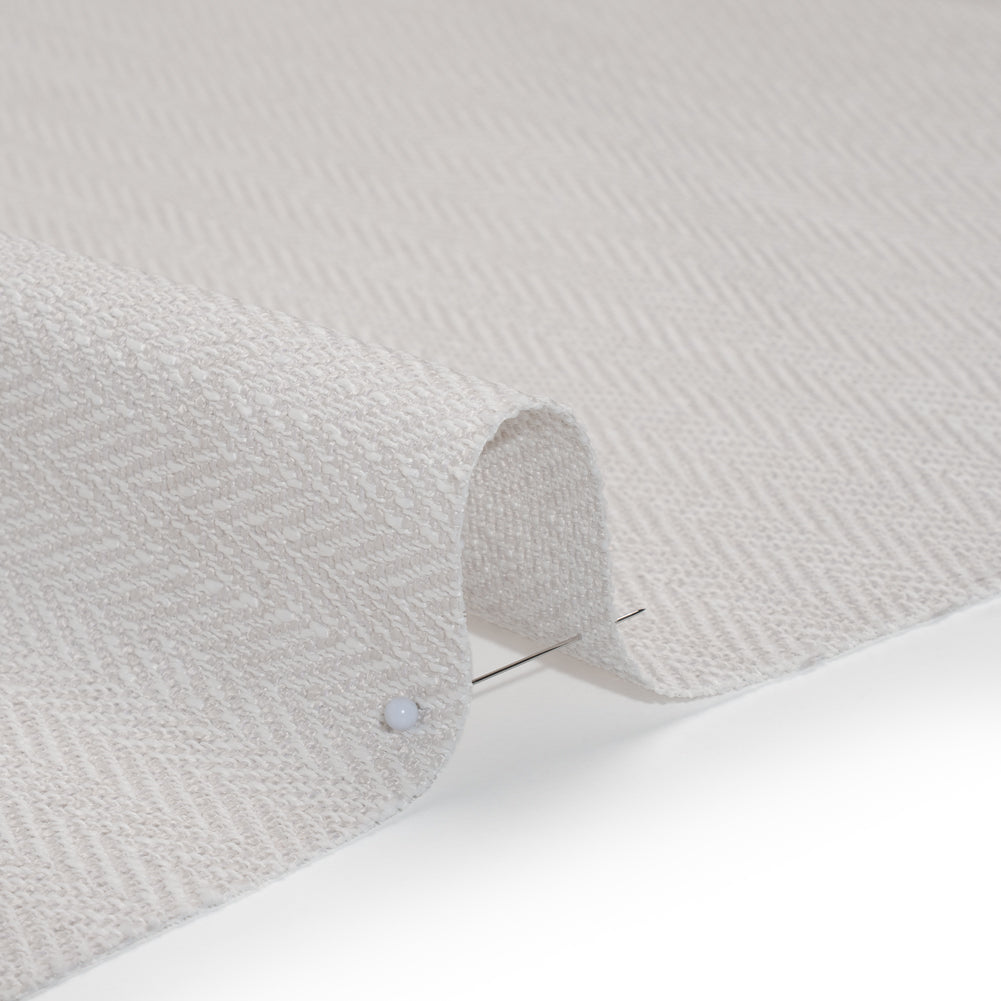 Recycled Polyester Home Decor Twill - Chalk Herringbone - British Imported - Detail Recycled Polyester Home Decor Twill - Chalk Herringbone - British Imported - Detail