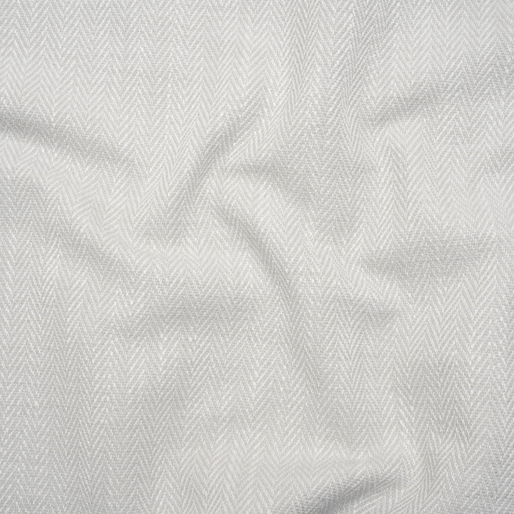 Recycled Polyester Home Decor Twill - Dove Herringbone - British Imported Recycled Polyester Home Decor Twill - Dove Herringbone - British Imported