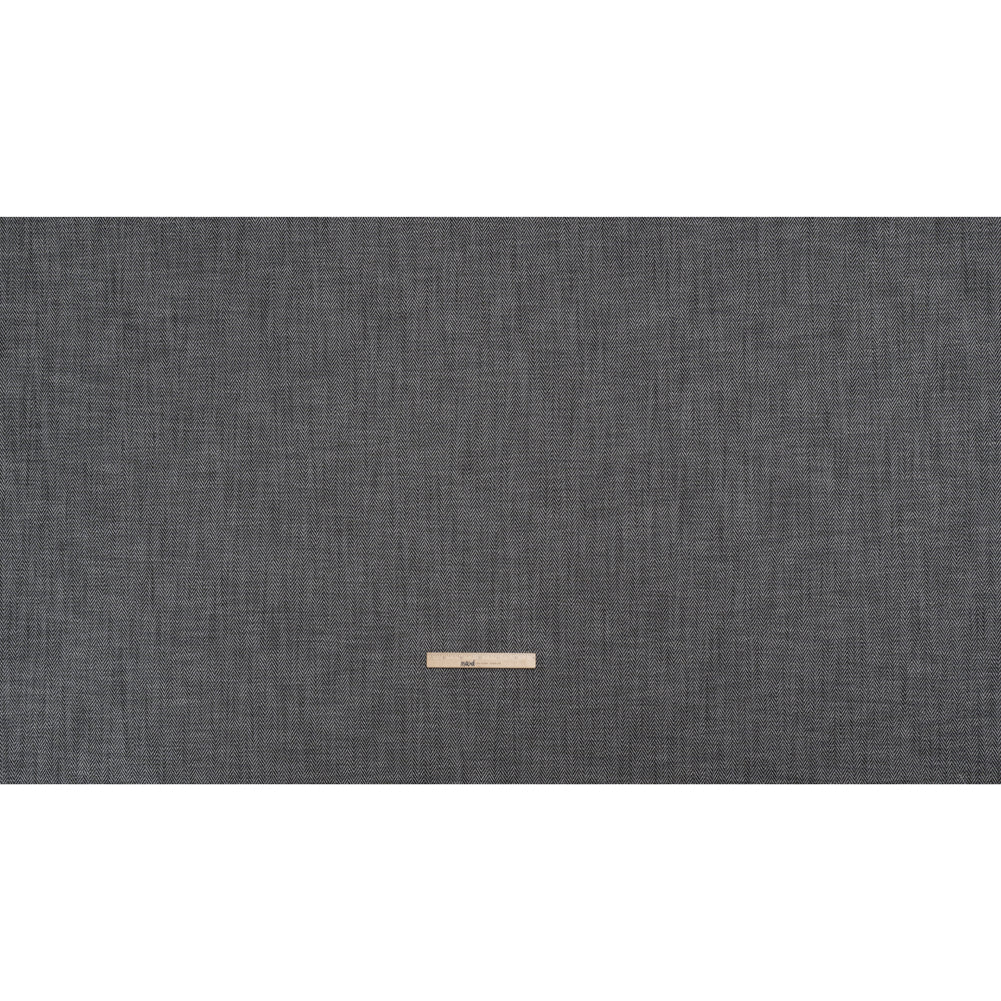 Recycled Polyester Home Decor Twill - Ebony Herringbone - British Imported - Full Recycled Polyester Home Decor Twill - Ebony Herringbone - British Imported - Full