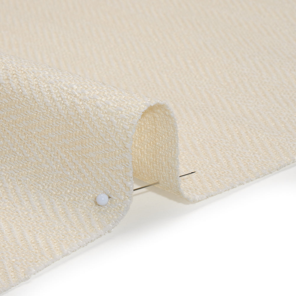 Recycled Polyester Home Decor Twill - Ecru Herringbone - British Imported - Detail Recycled Polyester Home Decor Twill - Ecru Herringbone - British Imported - Detail