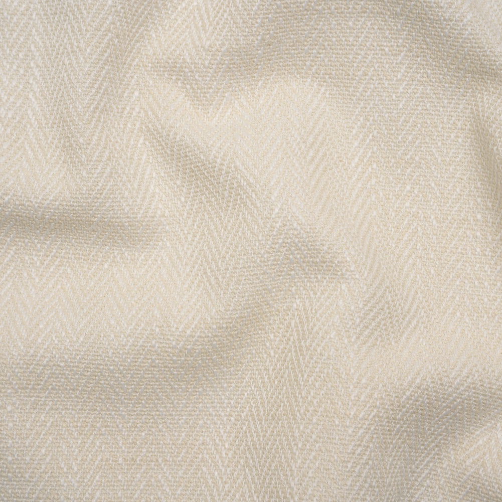 Recycled Polyester Home Decor Twill - Ecru Herringbone - British Imported Recycled Polyester Home Decor Twill - Ecru Herringbone - British Imported