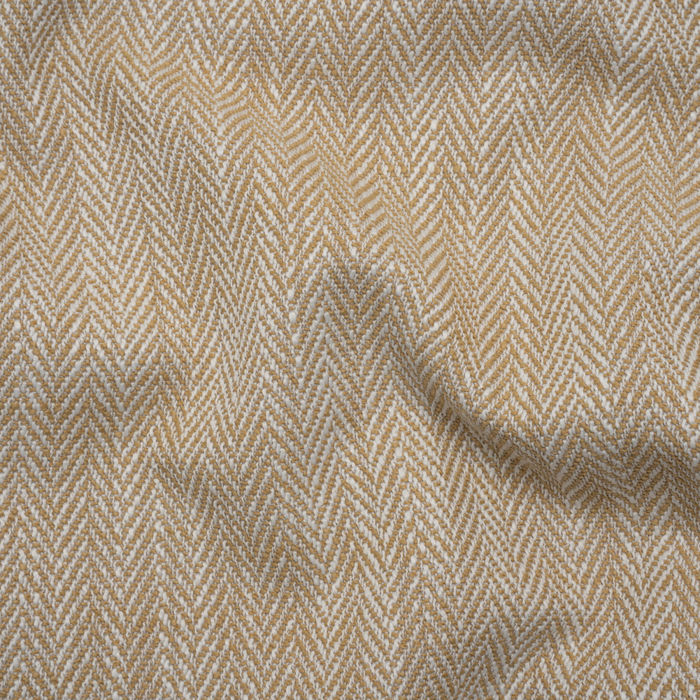 Recycled Polyester Home Decor Twill - Maize Herringbone - British Imported Recycled Polyester Home Decor Twill - Maize Herringbone - British Imported