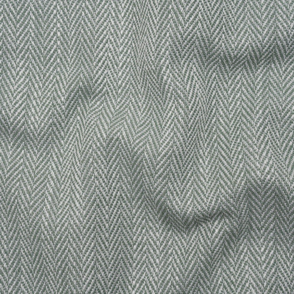 Recycled Polyester Home Decor Twill - Seafoam Herringbone - British Imported Recycled Polyester Home Decor Twill - Seafoam Herringbone - British Imported