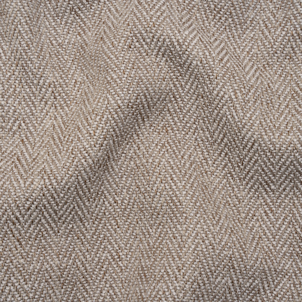 Recycled Polyester Home Decor Twill - Taupe Herringbone - British Imported Recycled Polyester Home Decor Twill - Taupe Herringbone - British Imported