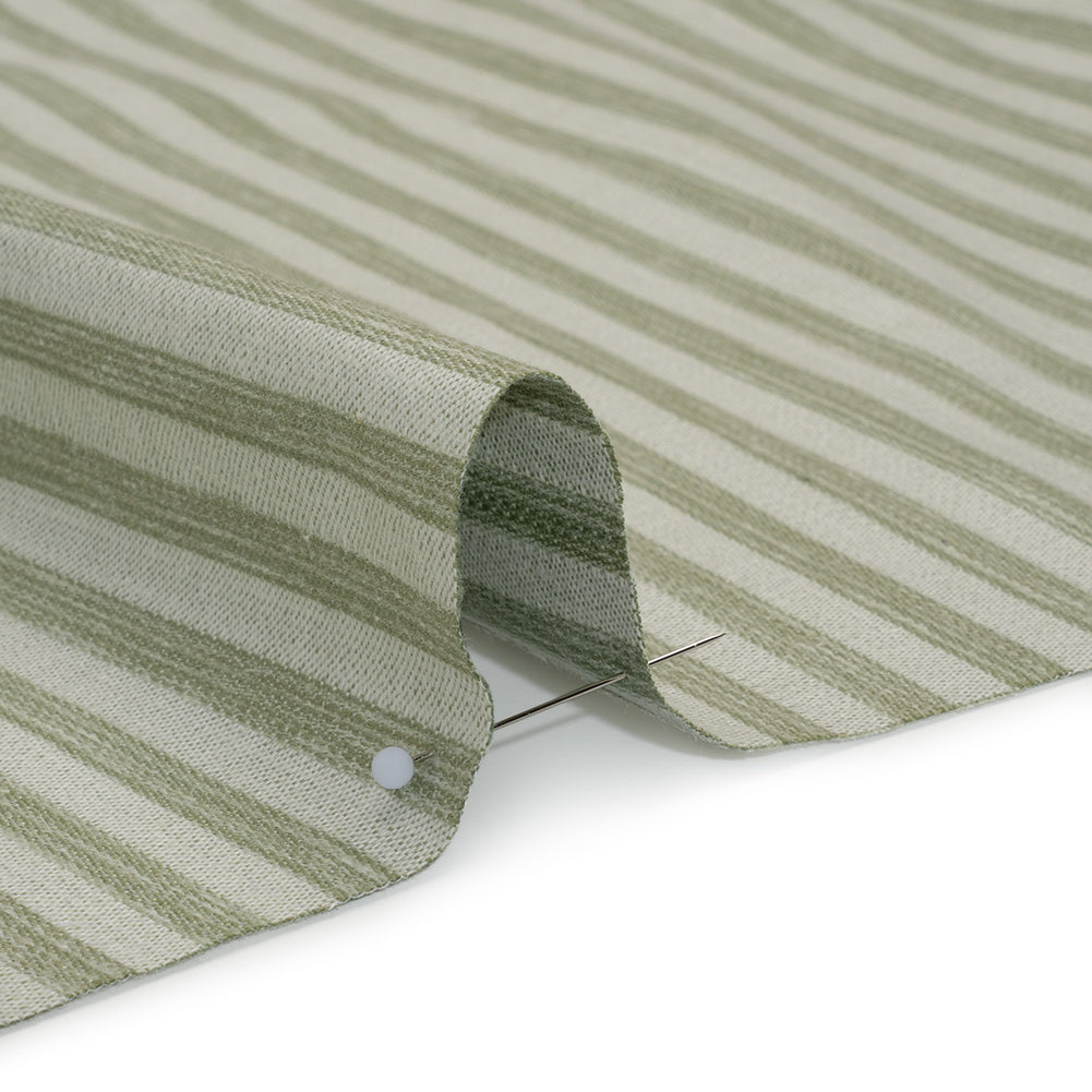 Cotton Blend Home Decor Jacquard - Sage Stripes - British Imported - Detail Cotton Blend Home Decor Jacquard - Sage Stripes - British Imported - Detail