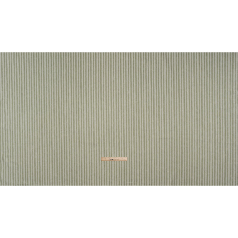 Cotton Blend Home Decor Jacquard - Sage Stripes - British Imported - Full Cotton Blend Home Decor Jacquard - Sage Stripes - British Imported - Full