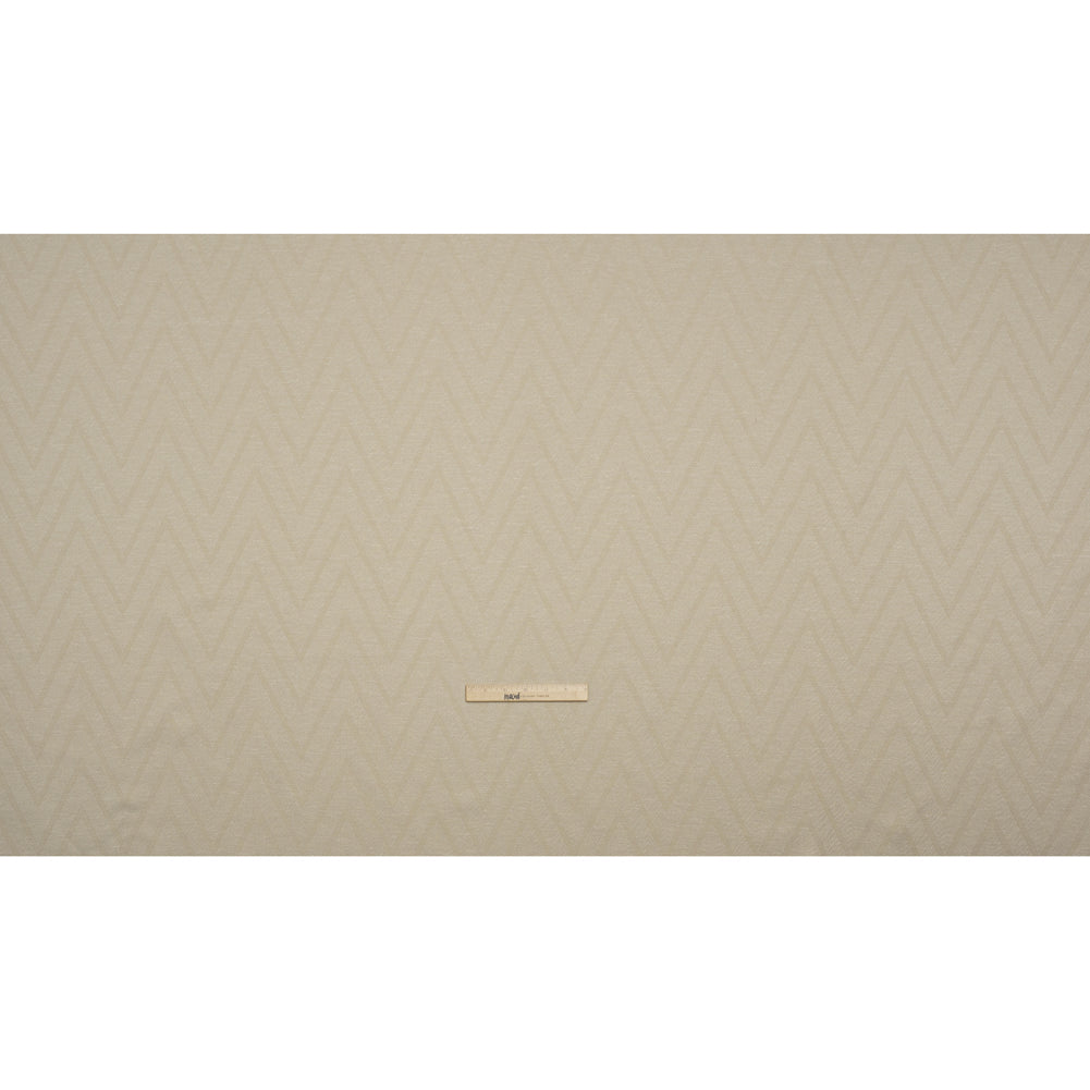 Recycled Polyester and Cotton Drapery Twill Woven - Flax Chevrons - British Imported - Full Recycled Polyester and Cotton Drapery Twill Woven - Flax Chevrons - British Imported - Full