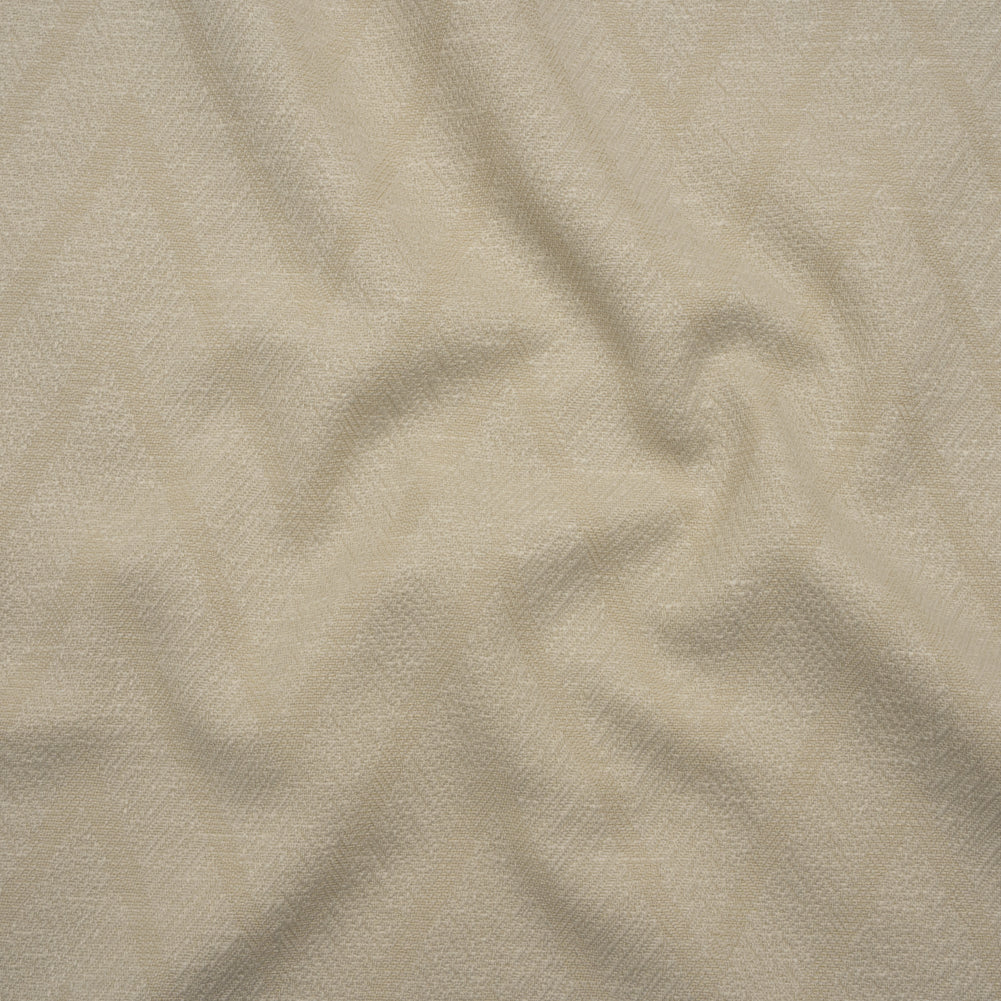 Recycled Polyester and Cotton Drapery Twill Woven - Flax Chevrons - British Imported Recycled Polyester and Cotton Drapery Twill Woven - Flax Chevrons - British Imported