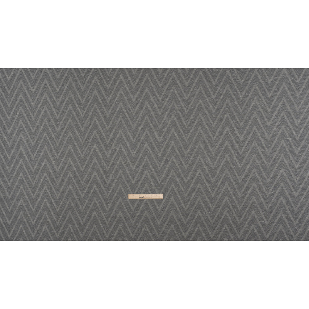 Recycled Polyester and Cotton Drapery Twill Woven - Ink Chevrons - British Imported - Full Recycled Polyester and Cotton Drapery Twill Woven - Ink Chevrons - British Imported - Full