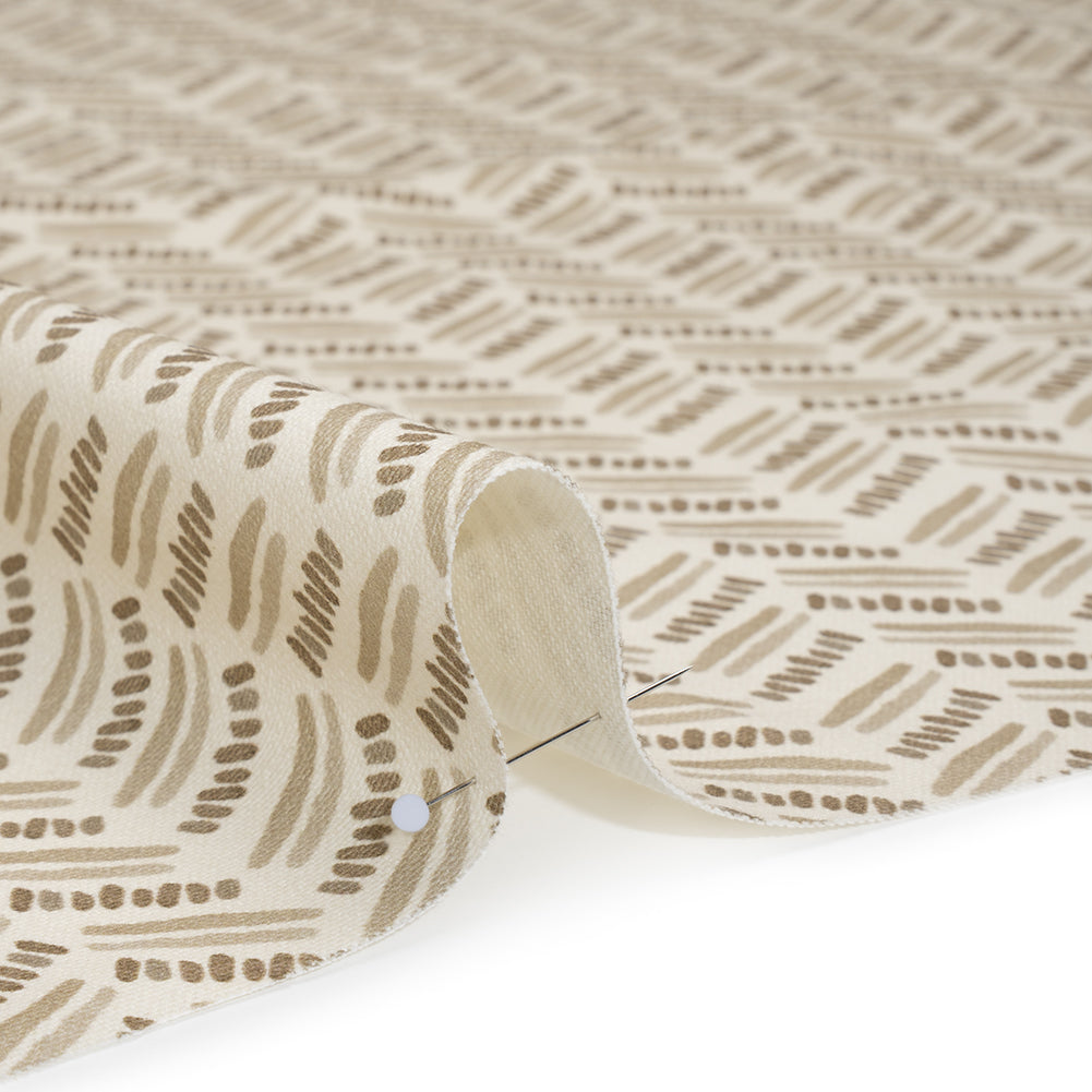 Cotton and Linen Canvas Print - Natural Watercolor Herringbone Chevron - British Imported Detail Cotton and Linen Canvas Print - Natural Watercolor Herringbone Chevron - British Imported Detail