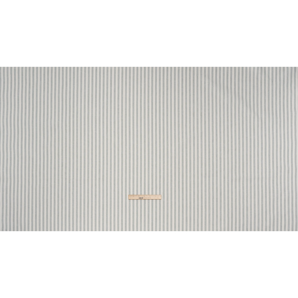 Polyester and Cotton Herringbone Twill - Seafoam Stripes - British Imported Full Polyester and Cotton Herringbone Twill - Seafoam Stripes - British Imported Full