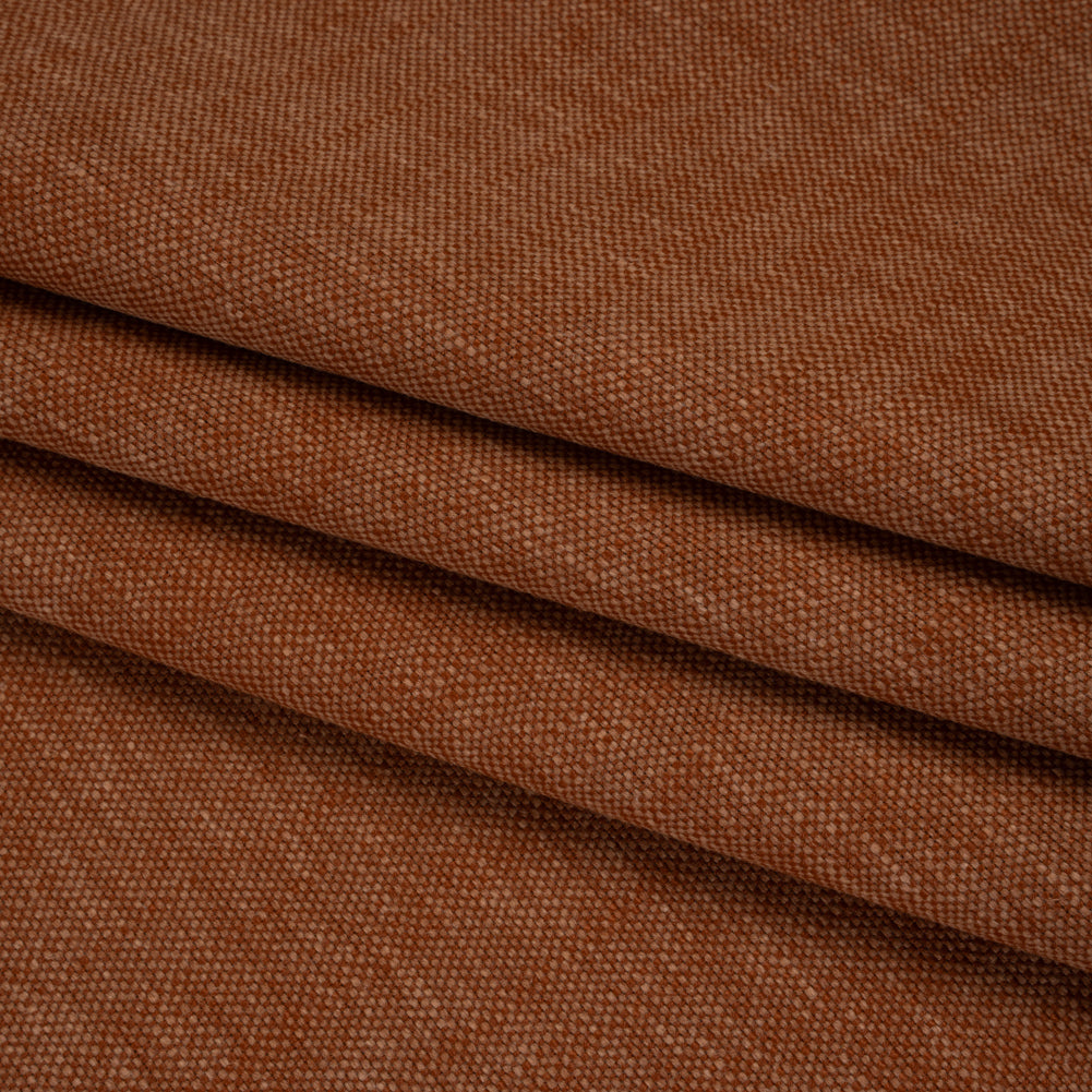 Slubbed Recycled Polyester Home Decor Woven - Ginger Heathered - British Imported - Folded Slubbed Recycled Polyester Home Decor Woven - Ginger Heathered - British Imported - Folded