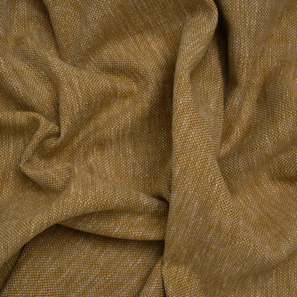 Slubbed Recycled Polyester Home Decor Woven - Maize Heathered - British Imported Slubbed Recycled Polyester Home Decor Woven - Maize Heathered - British Imported